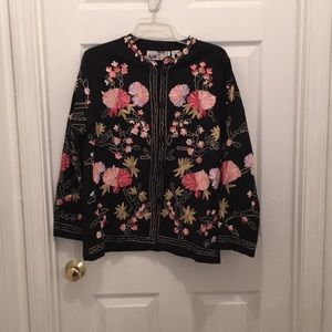 Vintage Chinese inspired embroidered blazer